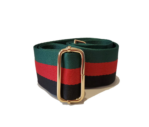 Mix & Match Bag Strap in Black/Green/Red