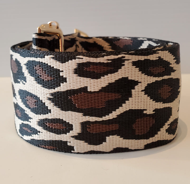 Mix & Match Bag Strap in Khaki Leopard