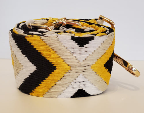 Mix & Match Bag Strap in Yellow/White Aztec