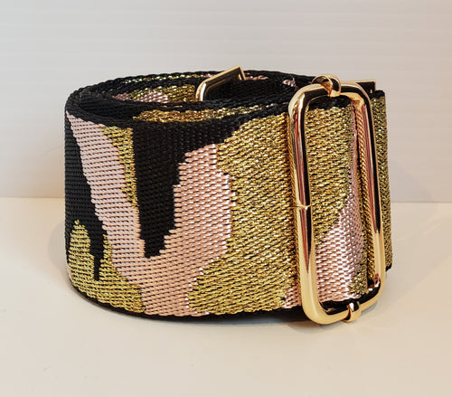 Mix & Match Bag Strap in Pink/Gold Camo