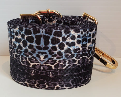 Mix & Match Bag Strap in Navy Vertical Cheetah