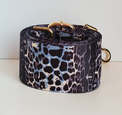 Mix & Match Bag Strap in Navy Horizontal Cheetah