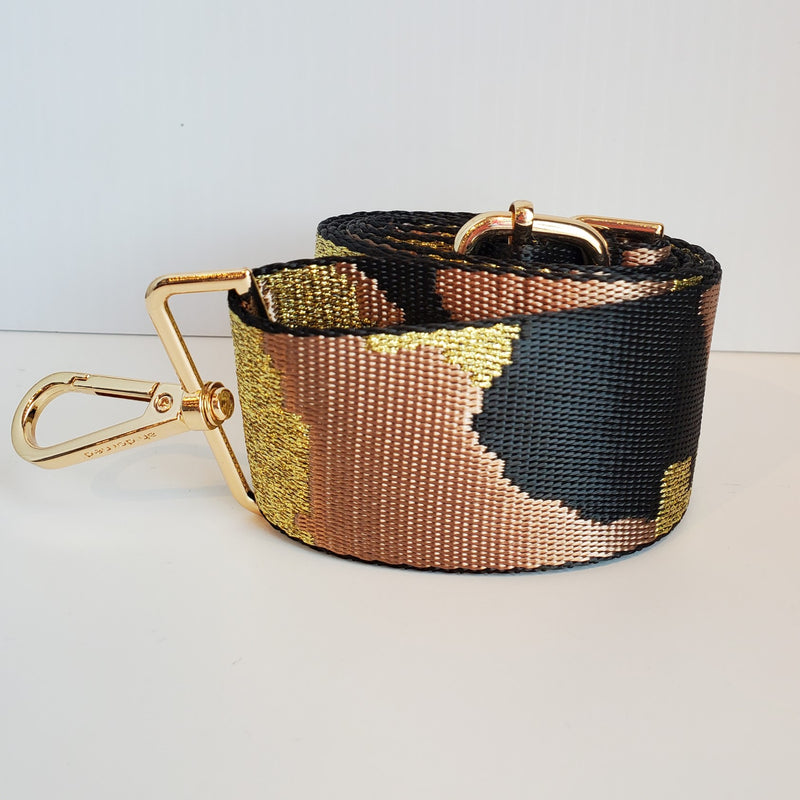 Mix & Match Bag Strap in Camel/Gold Camo