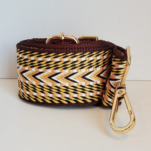 Mix & Match Bag Strap in Brown/Peach Woven