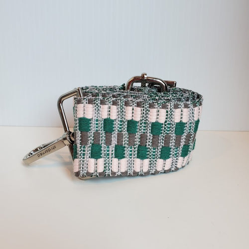 Mix & Match Bag Strap in Grey/Green Embroidered