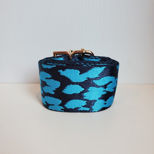 Mix & Match Bag Strap in Turquoise/Navy Leopard