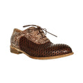 brown perforated shoes womens