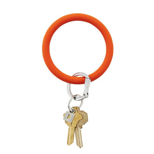 Big O Silicone Key Ring in Orange Crush