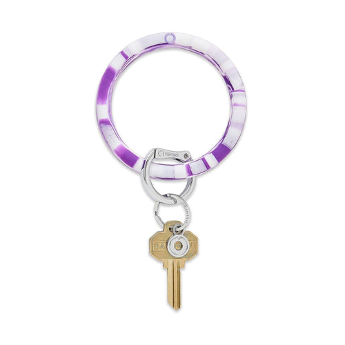 Big O Silicone Key Ring in Deep Purple Marble