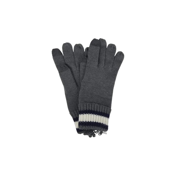 Basic Texting Gloves in Stripe Grey