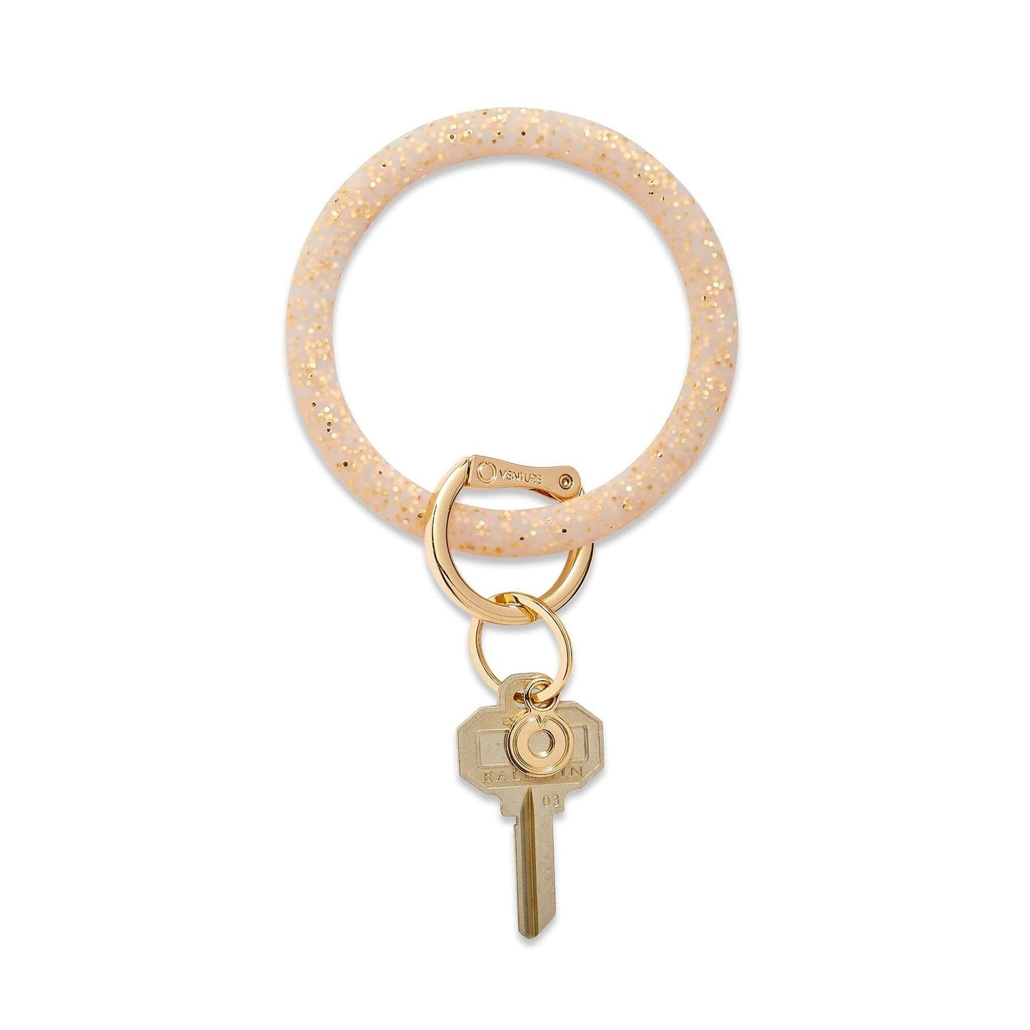 Big O Silicone Key Ring in Gold Rush Confetti