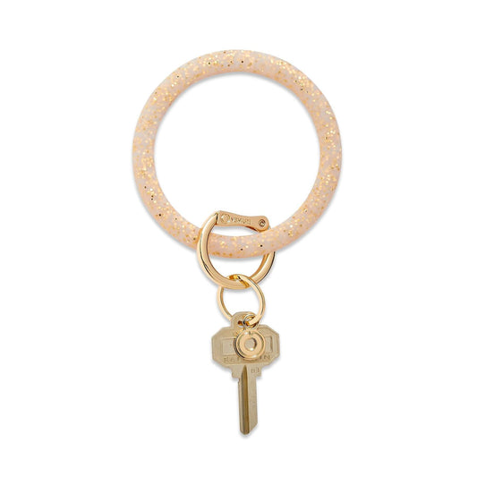 Big O Silicone Key Ring in Gold Rush Confetti