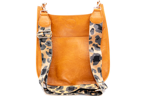 Messenger Bag in Camel/Leopard