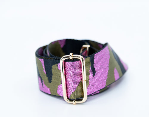 Mix & Match Bag Strap in Army/Hot Pink Camo