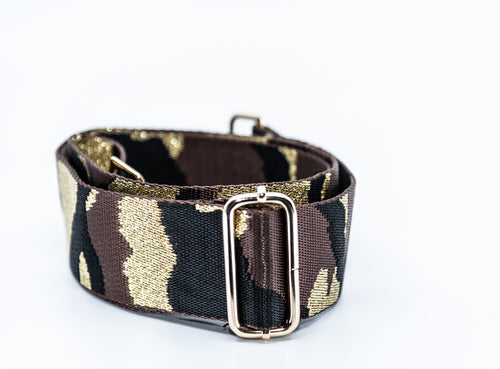 Mix & Match Bag Strap in Black/Coffee Camo