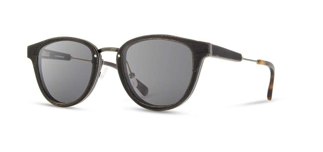 Ainsworth in Distressed Dark Walnut/Antique Brass/Grey (Polarized)