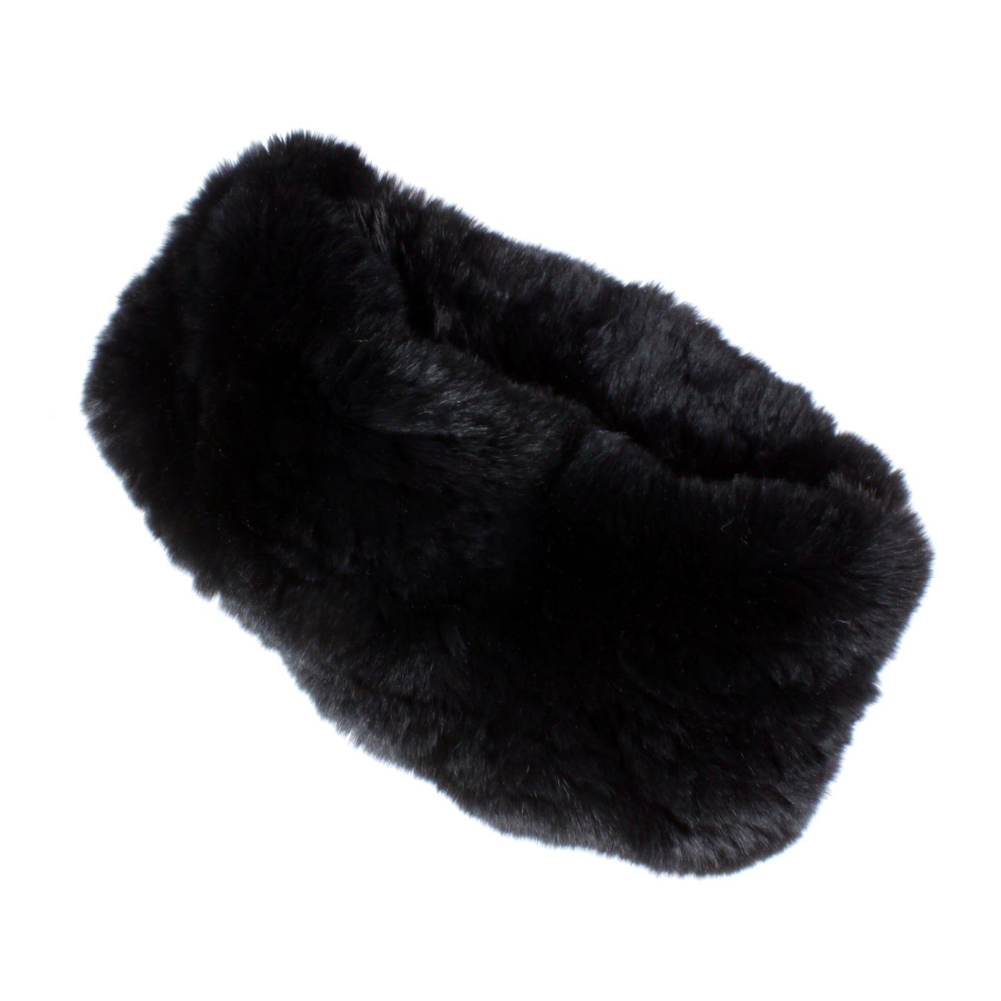 black fur headband womens gift