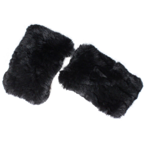 black fur handwarmers rex