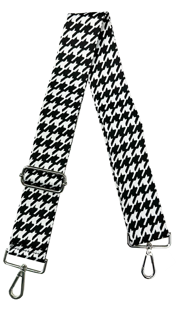 Houndstooth Wide Adjustable Bag Strap