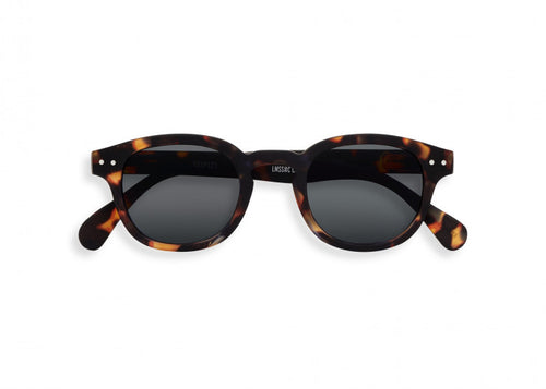 #C Shape Sunglasses in Tortoise/Grey Lens
