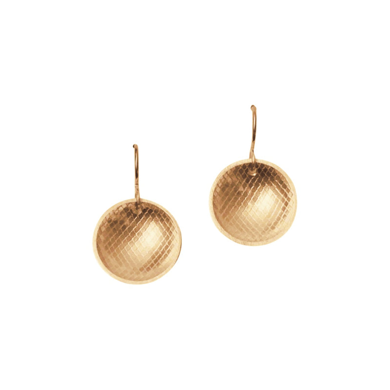 Concave Earrings in Tulle/24k Gold Vermeil
