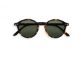 #D Shape Sunglasses in Tortoise/Green Lenses