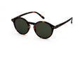 #D Shape Sunglasses in Tortoise/Green Lenses