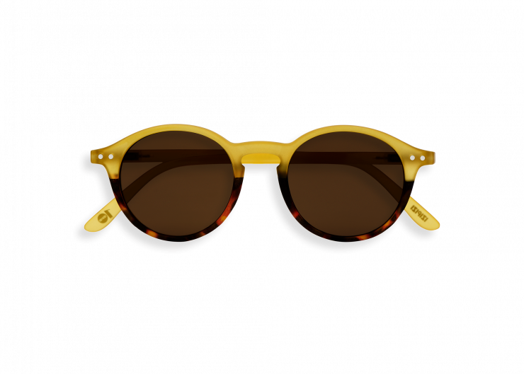 #D Shape Sunglasses in Yellow/Tortoise