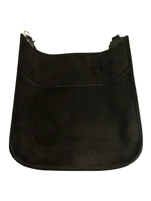 Mix & Match Faux Suede Messenger in Black