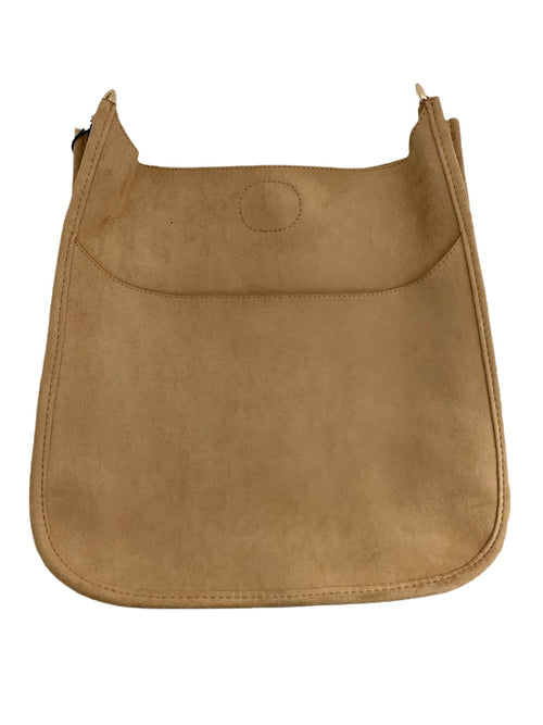 Mix & Match Faux Suede Messenger in Camel