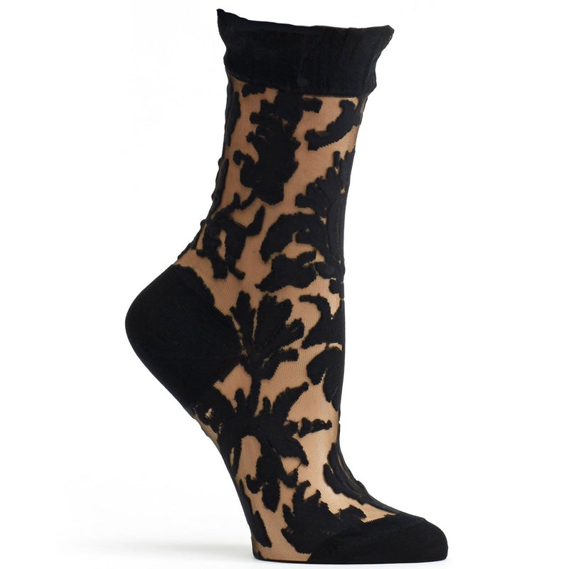 Floral Damask in Black