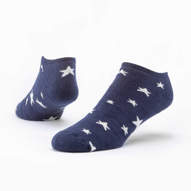 Cotton Footie Sock in Navy Stars