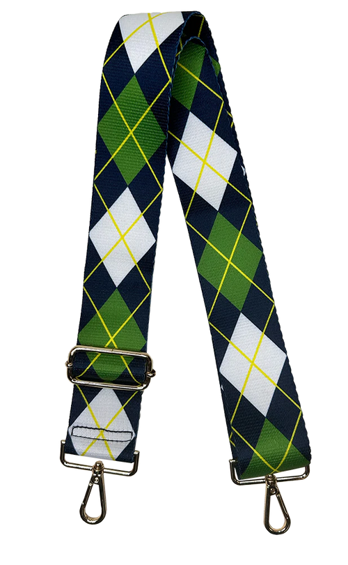 Mix & Match Bag Strap in Green Ace Argyle