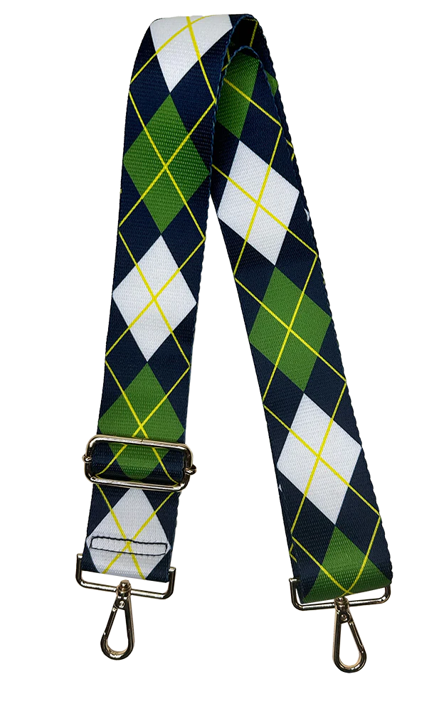 Mix & Match Bag Strap in Green Ace Argyle