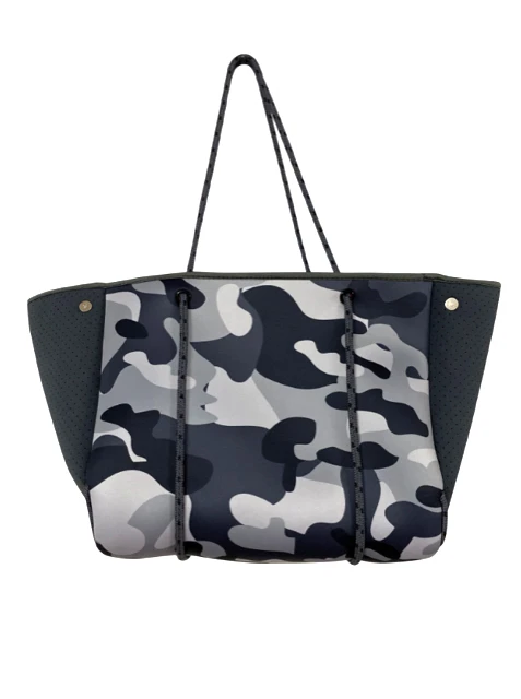 Neoprene Tote in Grey Camo