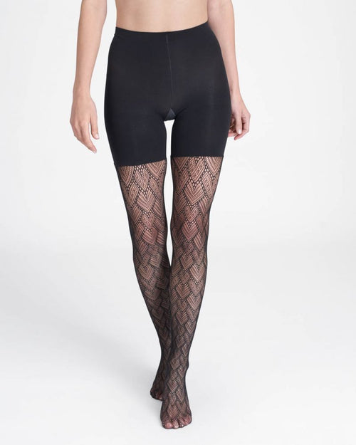 Tight End Heart-to-Heart Tights in Black