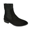 black suede chelsea booties