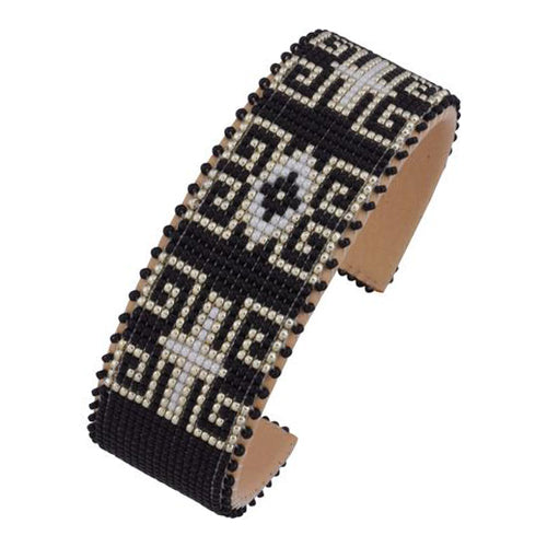 Lara Large  glass beaded cuff