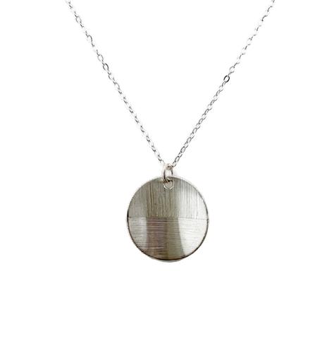 Large Linear Necklace in Silver