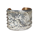 wide silver mesh cuff