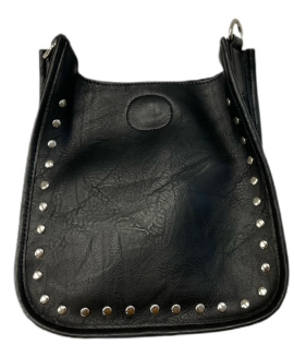 Mix & Match Mini Messenger Bag in Black/Silver Studs