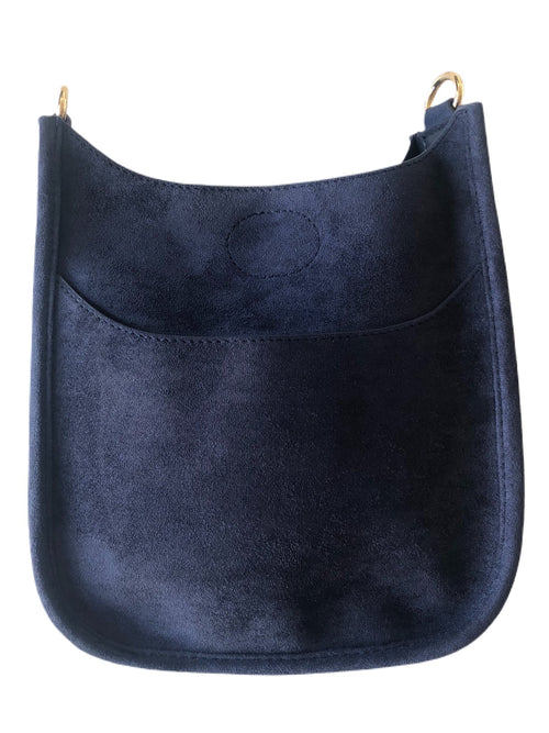 Mix & Match Faux Suede Mini Messenger Bag in Navy