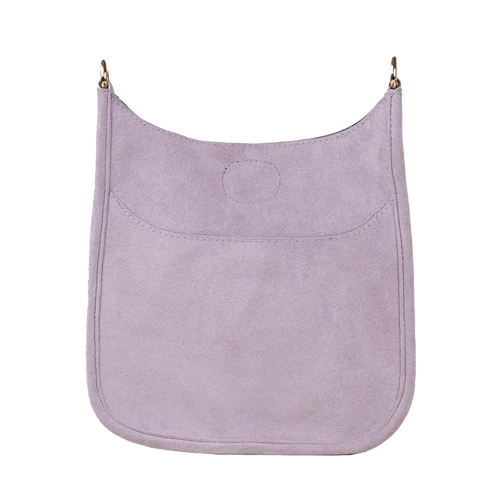 Mix & Match Faux Suede Mini Messenger Bag in Lilac