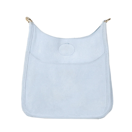 Mix & Match Faux Suede Mini Messenger Bag in Light Blue