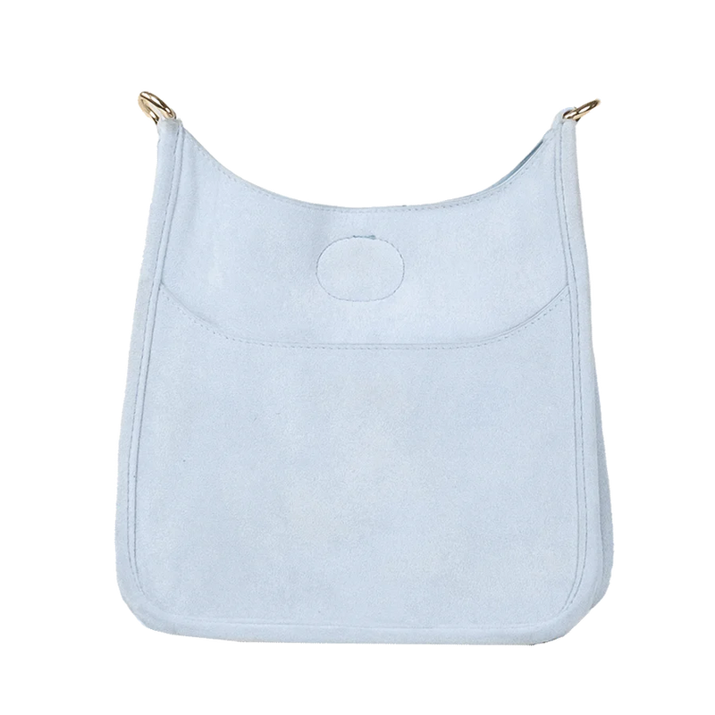 Mix & Match Faux Suede Mini Messenger Bag in Light Blue