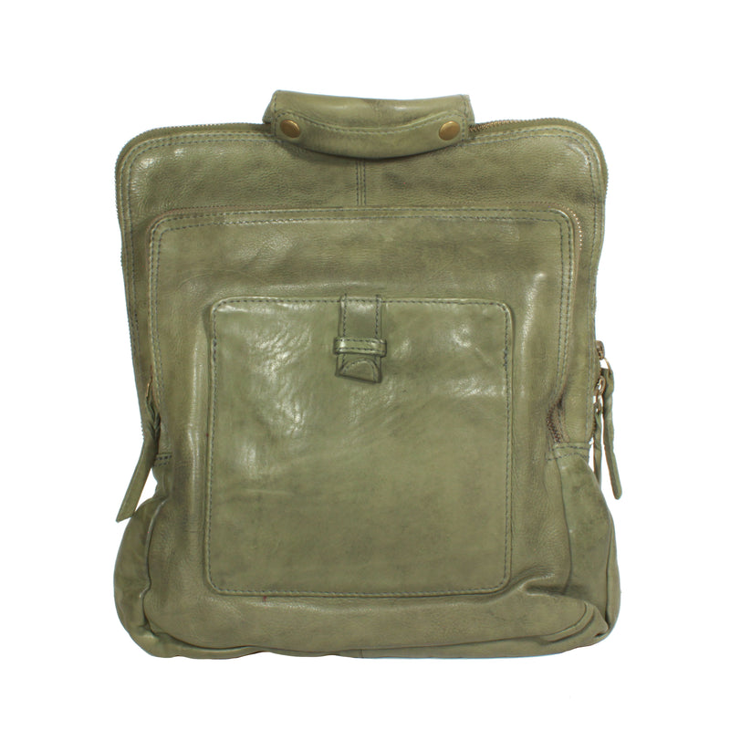 Bedford in Olive green leather