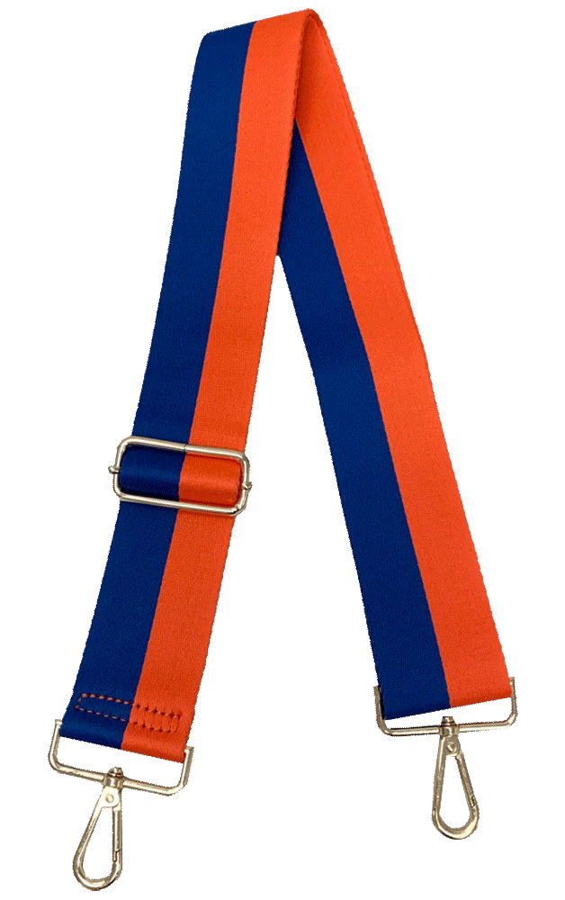 Mix & Match Bag Strap in Orange/Blue Stripe