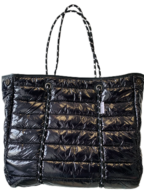 Puffy Tote in Liquid Black