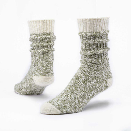Ragg Sock in Olive/Cream