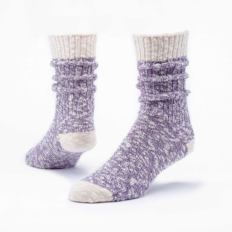 Ragg Sock in Purple/Cream